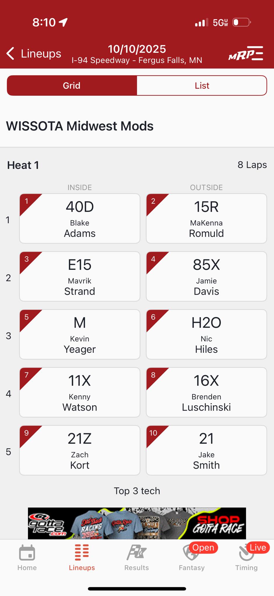 Kenna.Romuld.Racing - 9 more races each with 8 laps, then we’re up ...