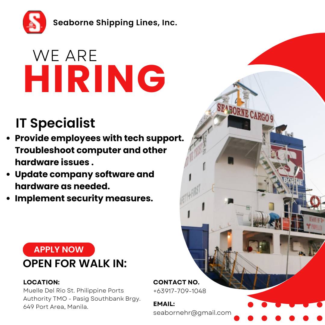 OFFICE STAFF JOB HIRING PHILIPPINES (OFFICIAL) | Our address is, Muelle ...