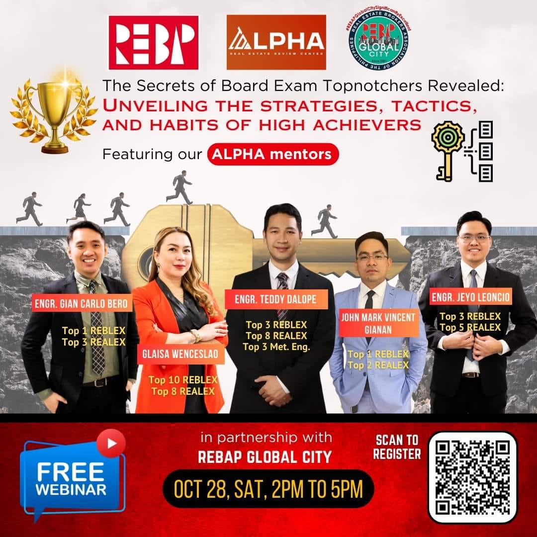 ‼️FREE WEBINAR for All BS ReM Grads,... - REBAP Global City | Facebook