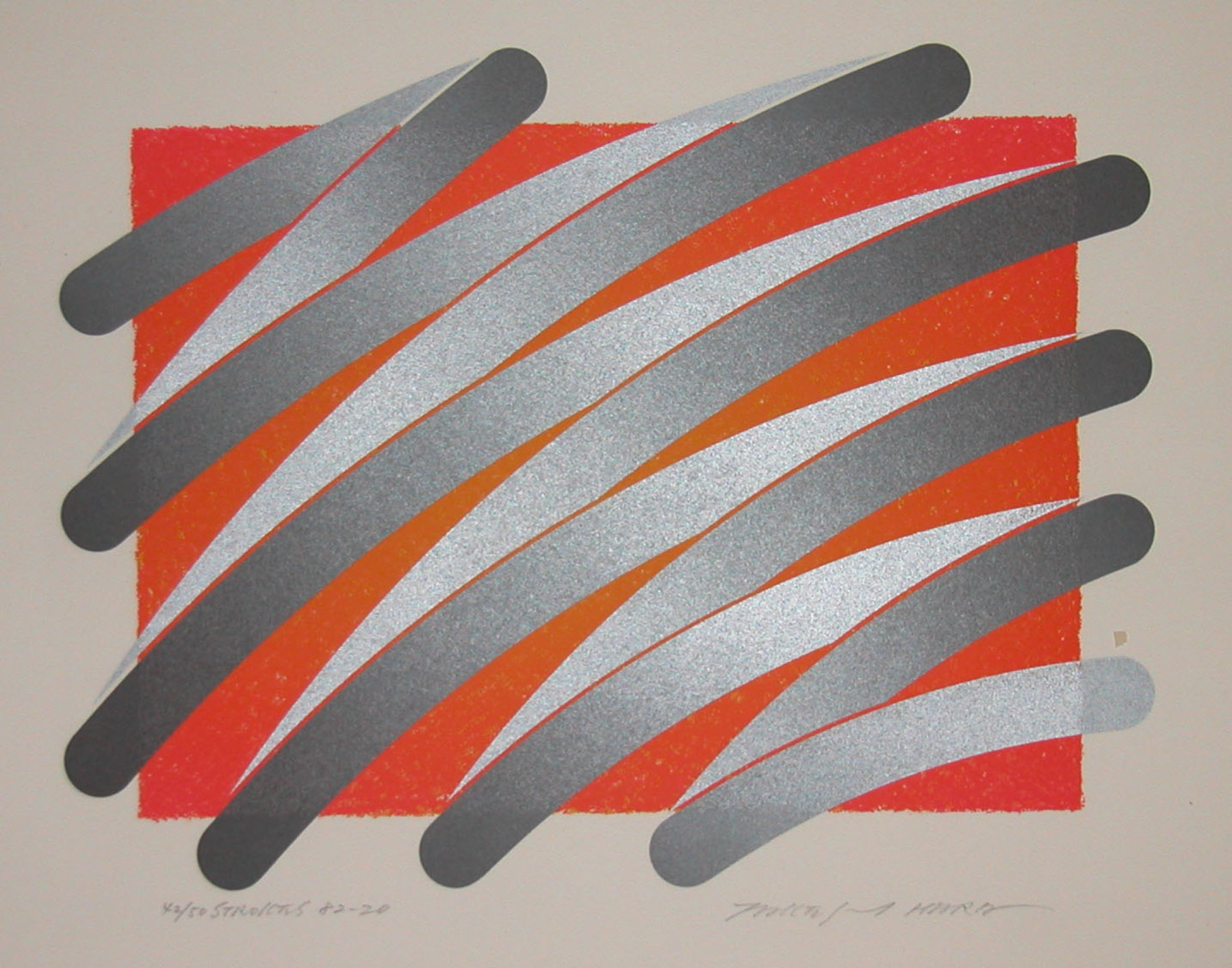 An Artist's Proof (A.P.) of 'Strokes-81-21' (a lithograph self
