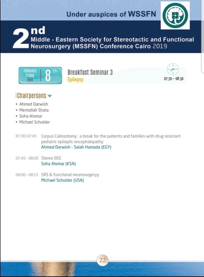 Annual Ain Shams Stereotactic And Functional Neurosurgery Course - ASFN