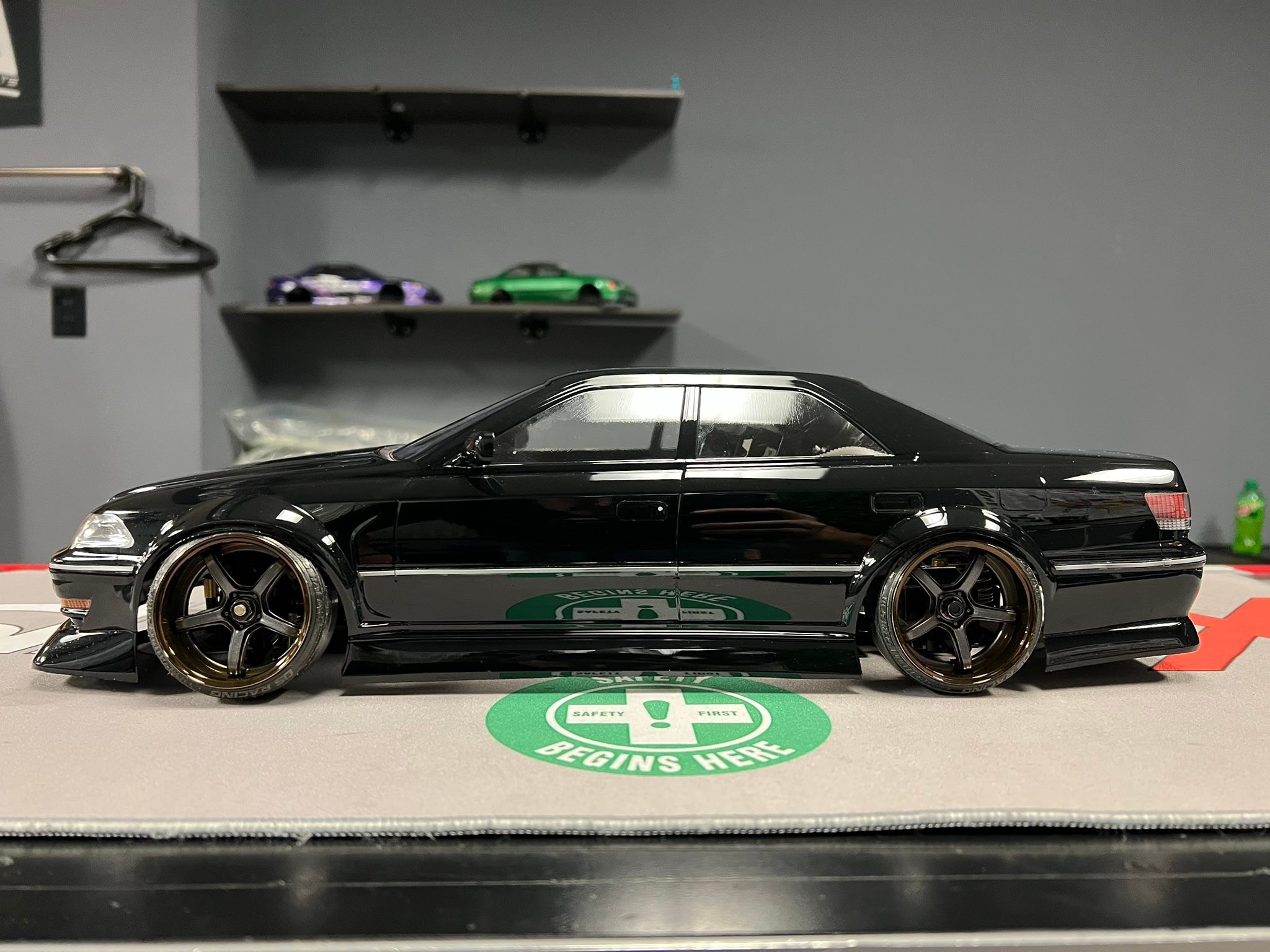 Completed JZX drift car build with new Yokomo kit
