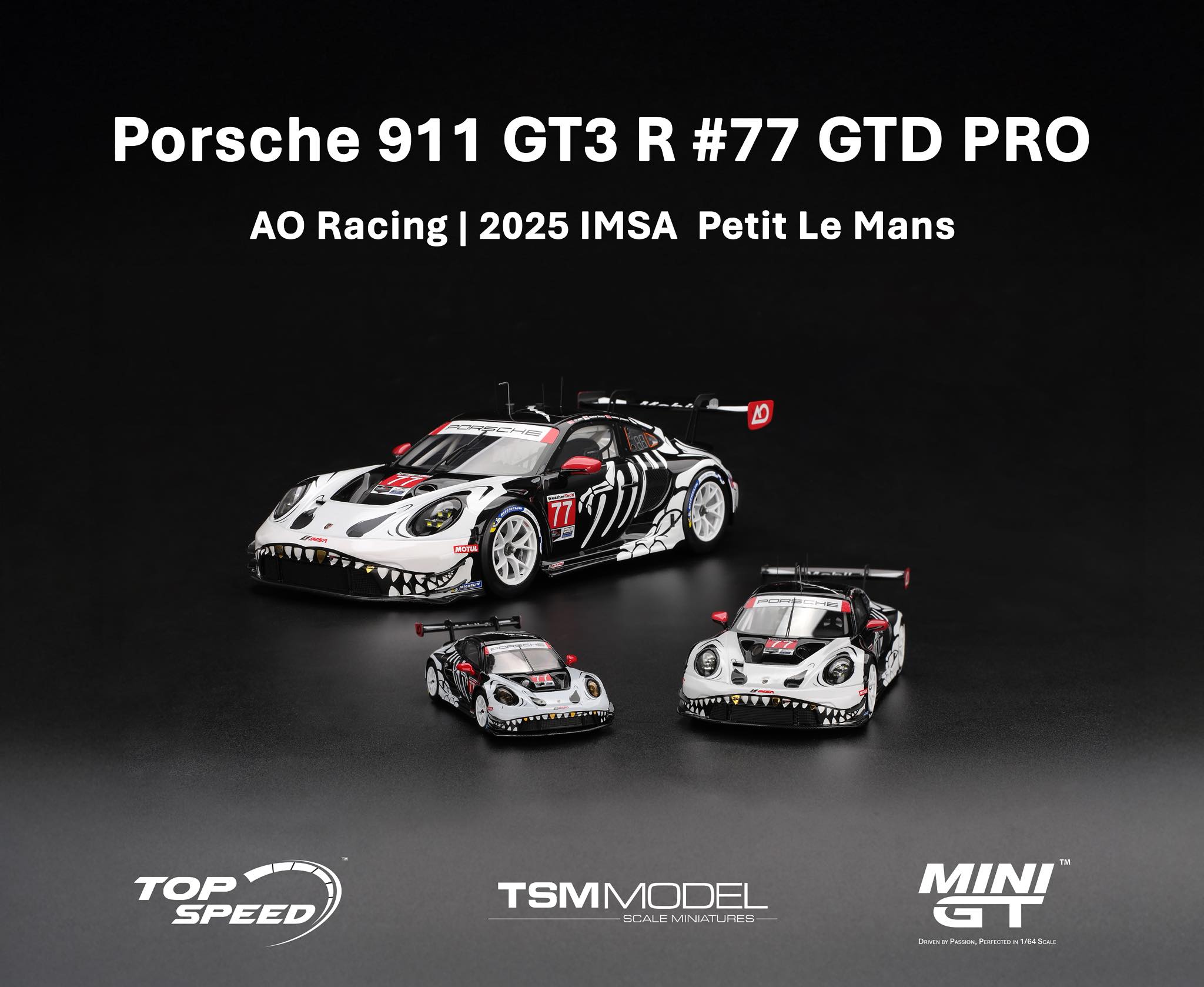 The latest MINI GT 1:64 Model AO Racing Skeleton Rexy adds a