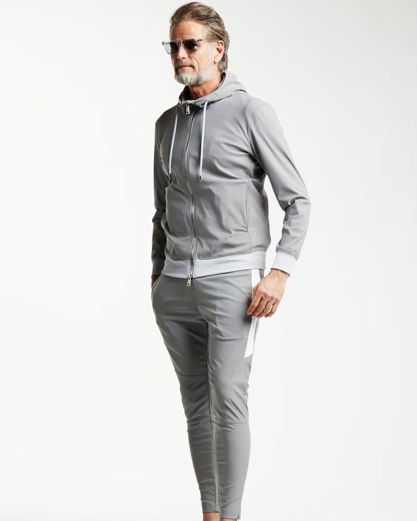 AKM あぶない TM ICE NYLON BIKER SKINNY GRAY