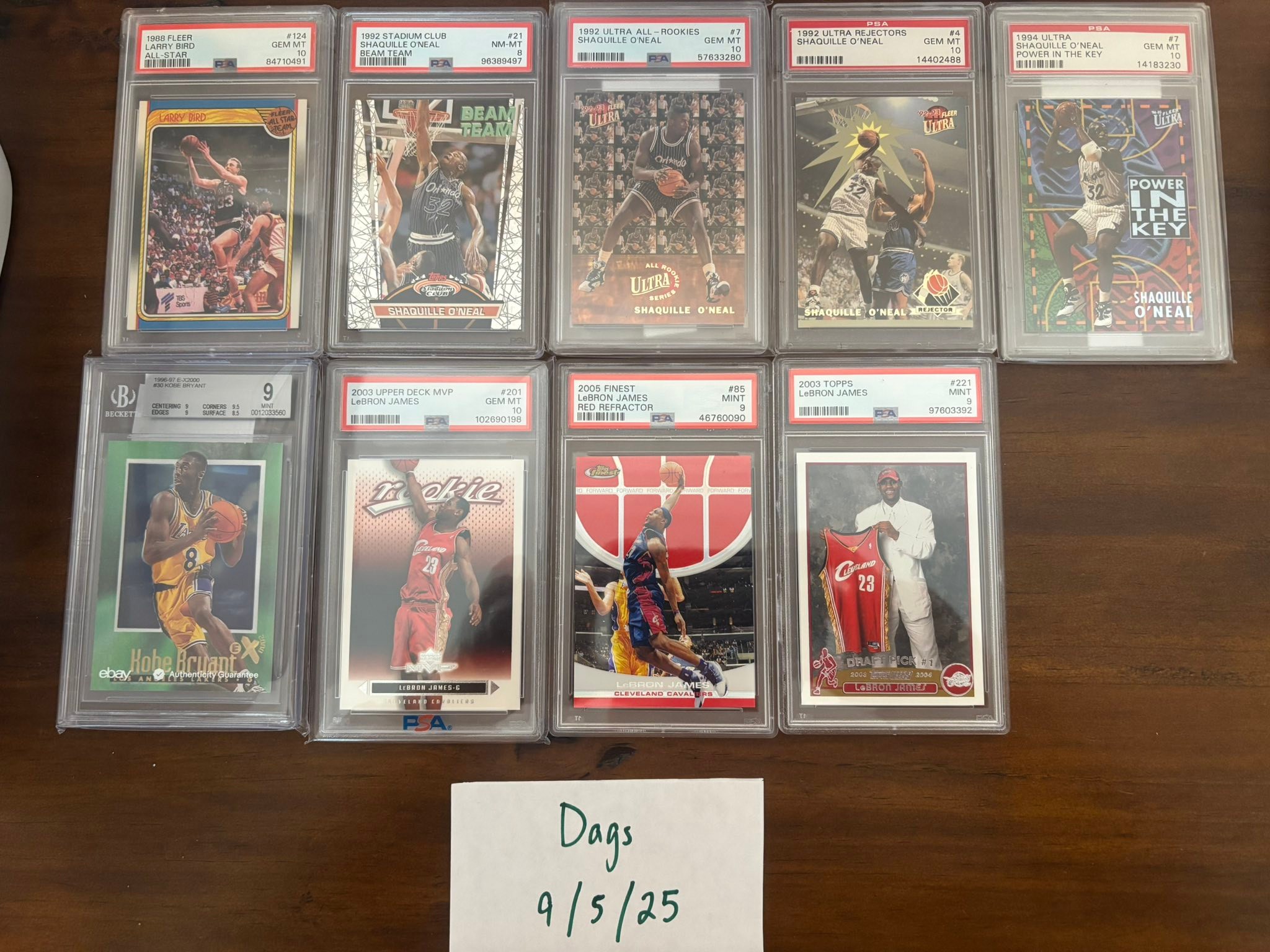 Selling graded Jordan basketball cards