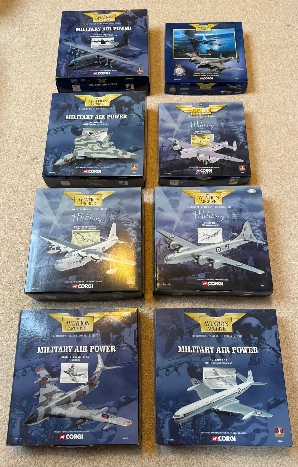 Diecast aviation models for sale from various brands
