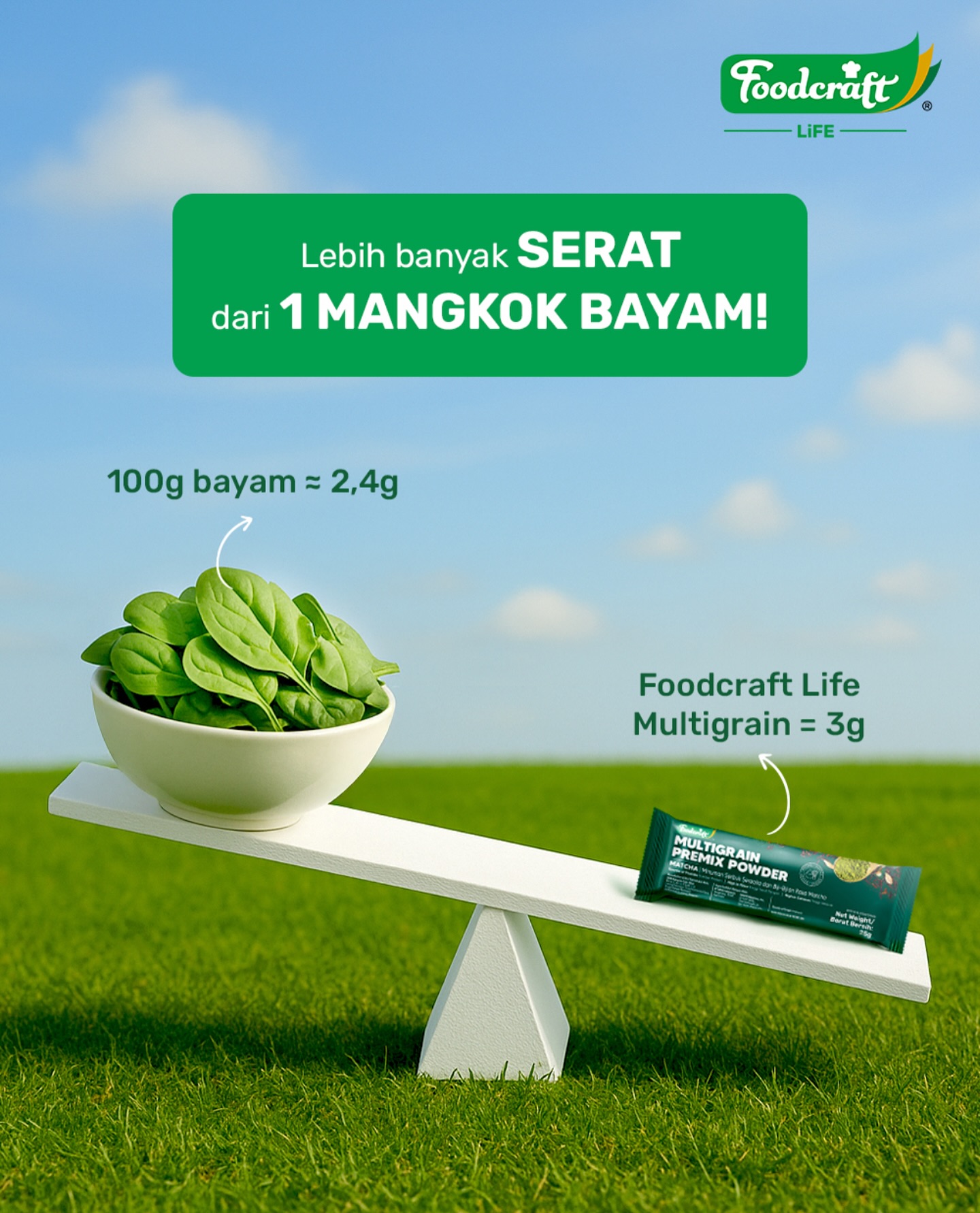 Foodcraft - 100 gram bayam rebus (1 prosi bayam) itu memiliki kandungan ...