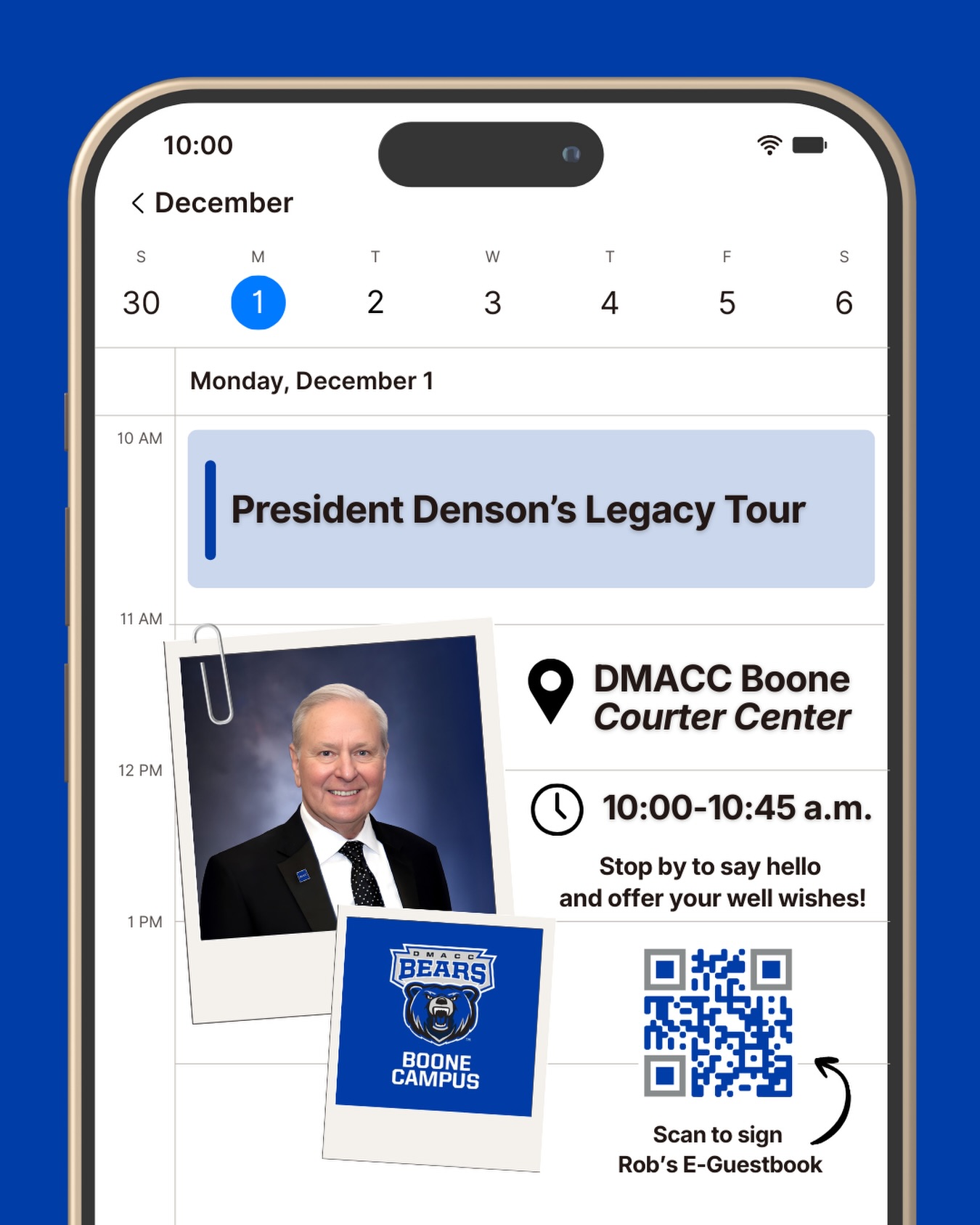 DMACC - Join us for DMACC President Rob Denson’s Legacy Tour from 10 a ...