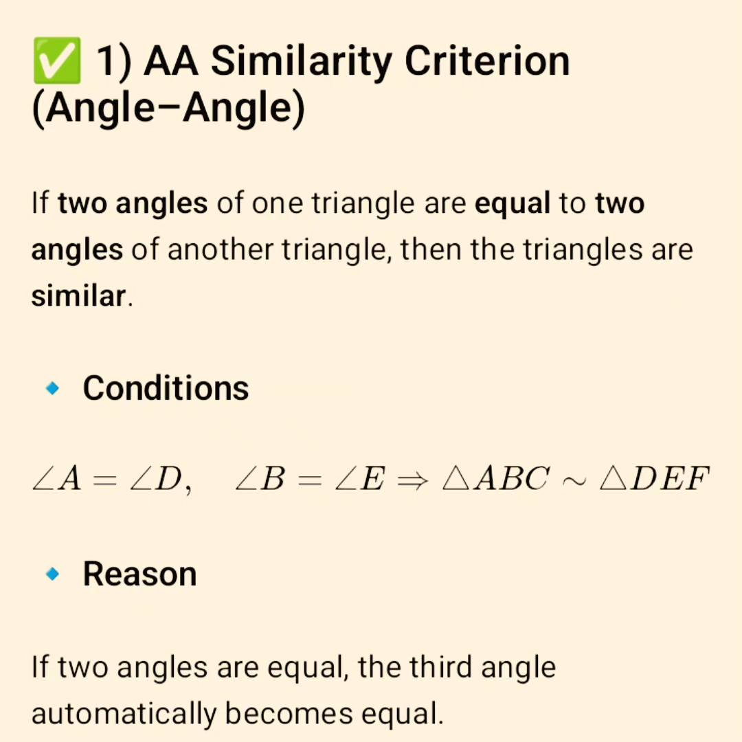 Mathematics Hub - Similarity criterion | Facebook