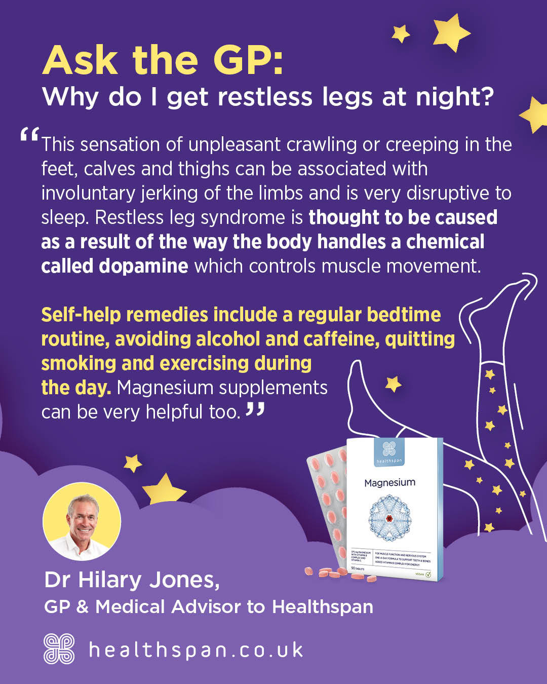 Turns Out, These Vitamins Can Help Ease Restless Legs. See link below ⬇️