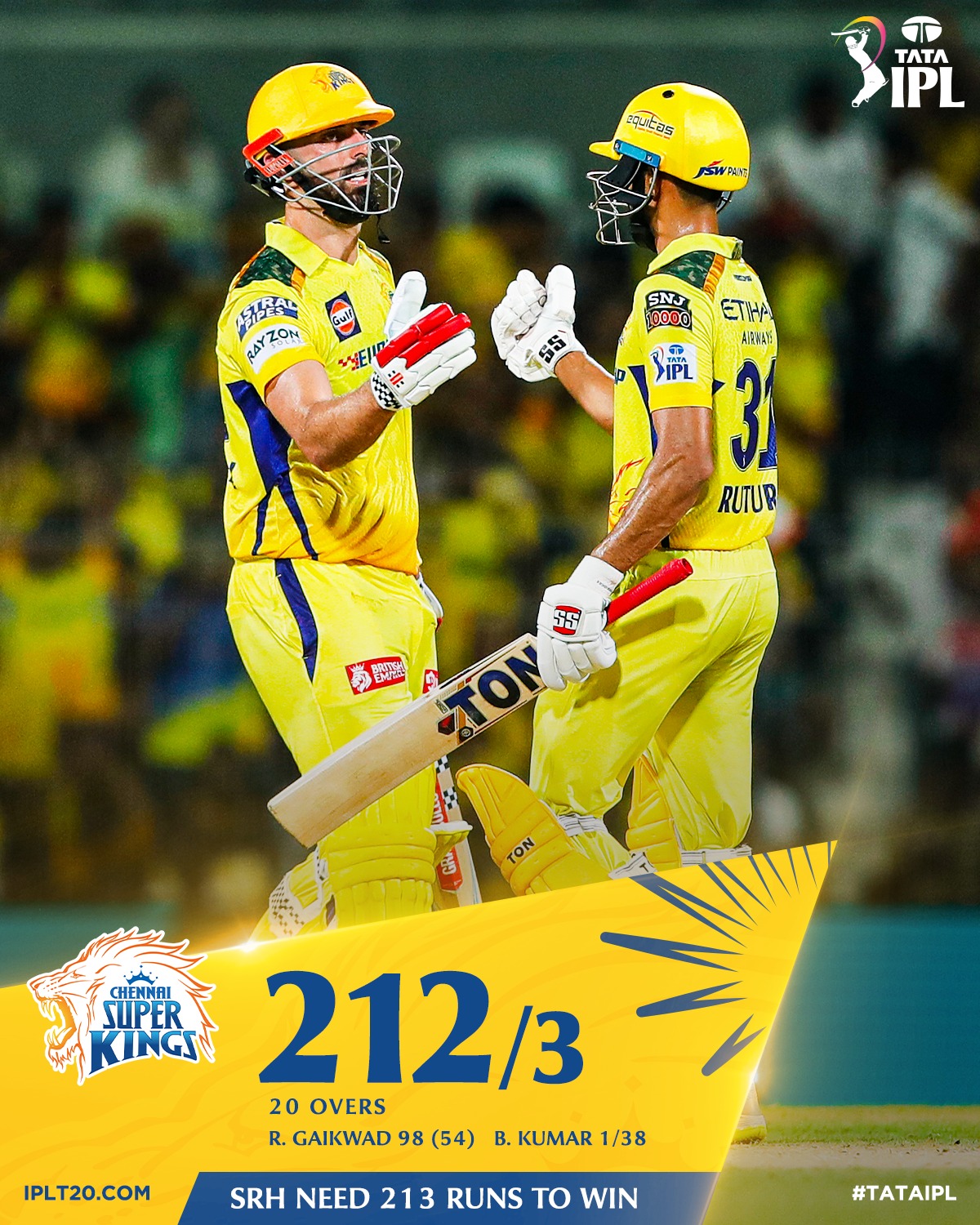 Innings Break! #CSK muscles... - IPL - Indian Premier League