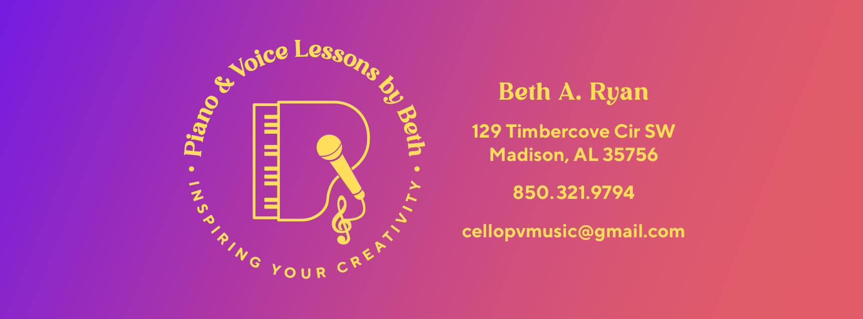 Piano and Voice Lessons by Beth