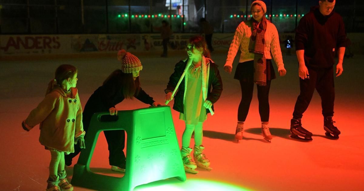 Public ice skating at George's Pond in Shreveport