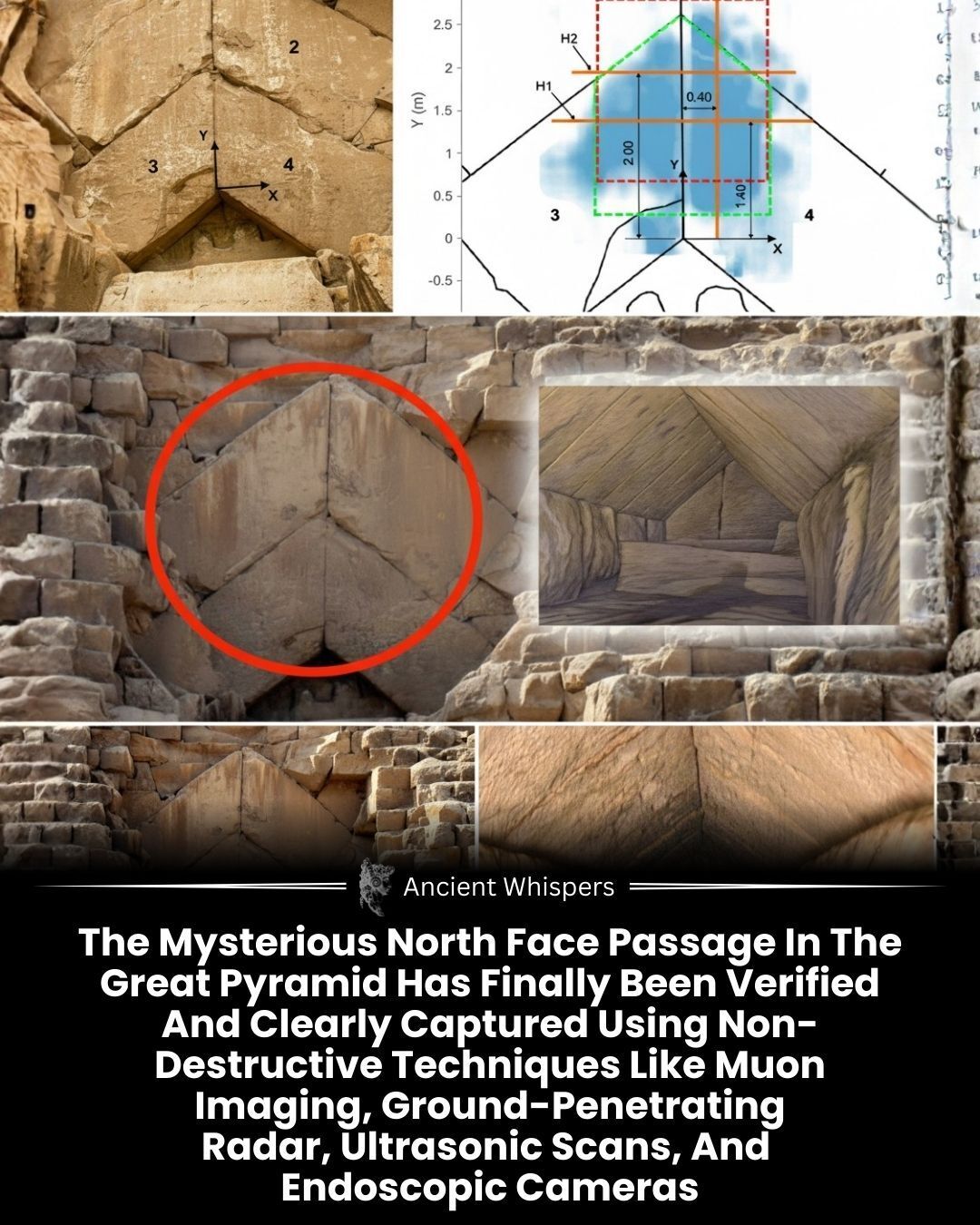 Ancient - The so-called North Face Corridor in the Great Pyramid of ...