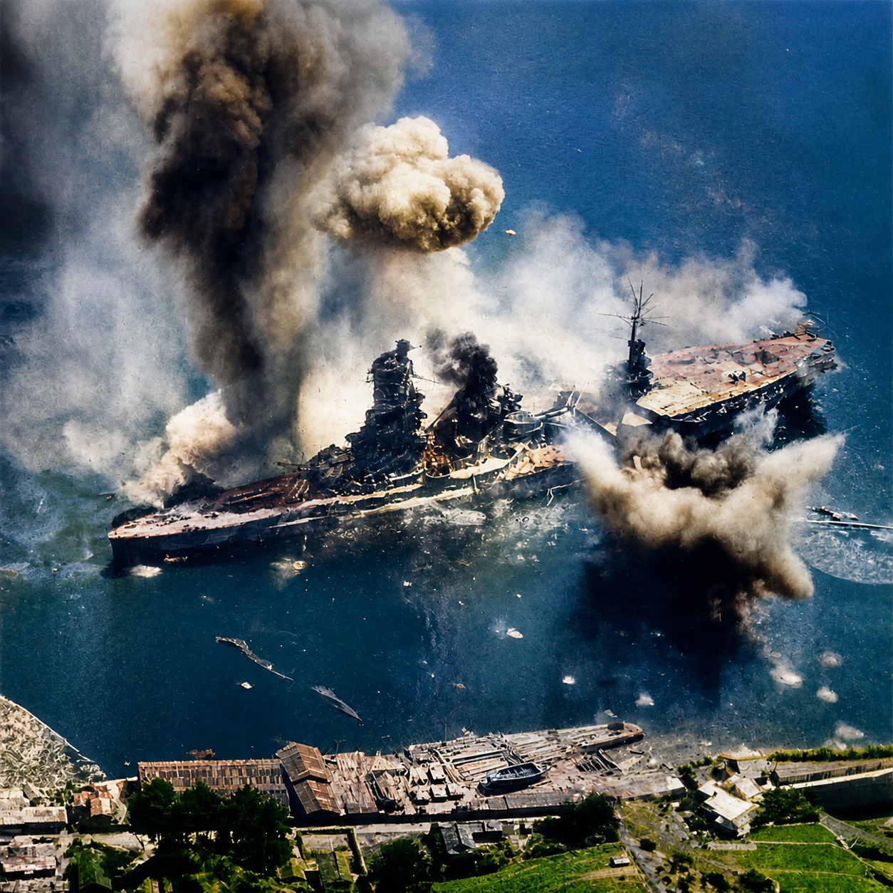 IJN Izumo wreck seen off Kure, Japan