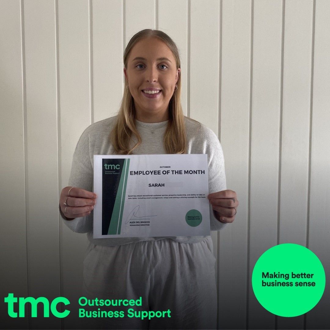 Congratulations to Sarah... - TMC Outsourced Business Support | Facebook