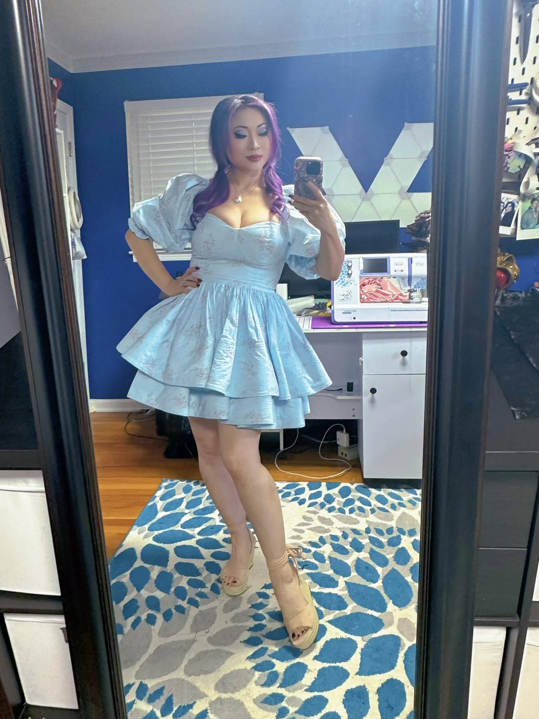 barbie blue dress movie It's time! I recently got my first Selkie (dangerous discovery) and it was the only wardrobe option for this summer movie! I'm sooooo excited! (How perfectly matched is my US Size:22W longer length Black 6 drawer dresser.
