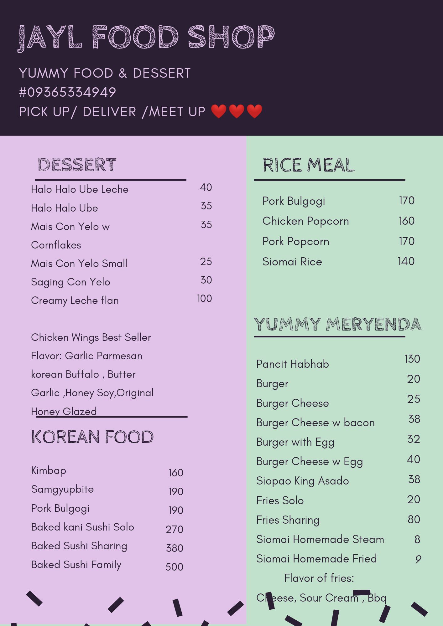 Jayl Shop - ‼️ UPDATED MENU & PRICE ‼️