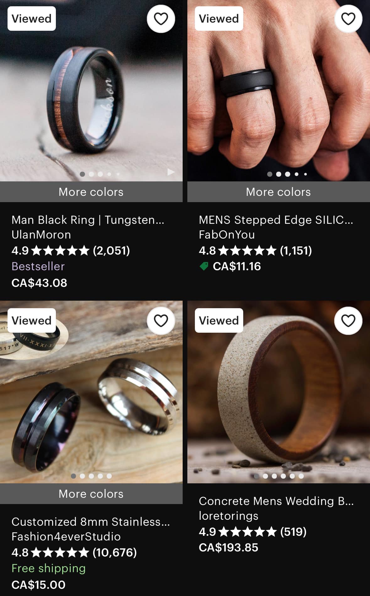 ThunderFit Silicone Wedding Rings For Men - Breathable Step Edge, Flexible & Safe For Active Lifestyles