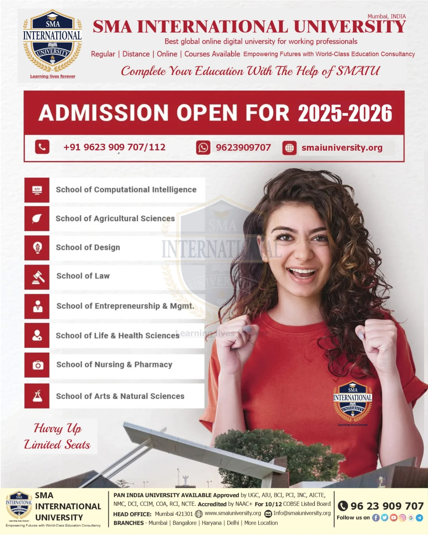📢 ADMISSIONS OPEN 2025–26 🎓... - SMA International University | Facebook