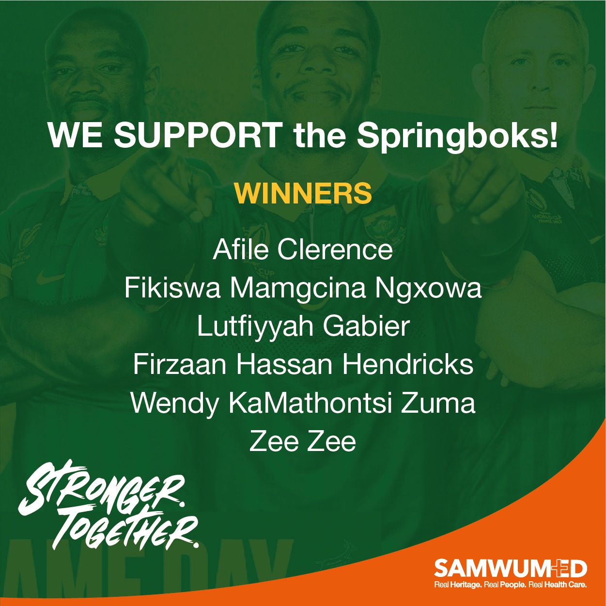 Samwumed - CONGRATULATIONS TO THE WINNERS OF THE...