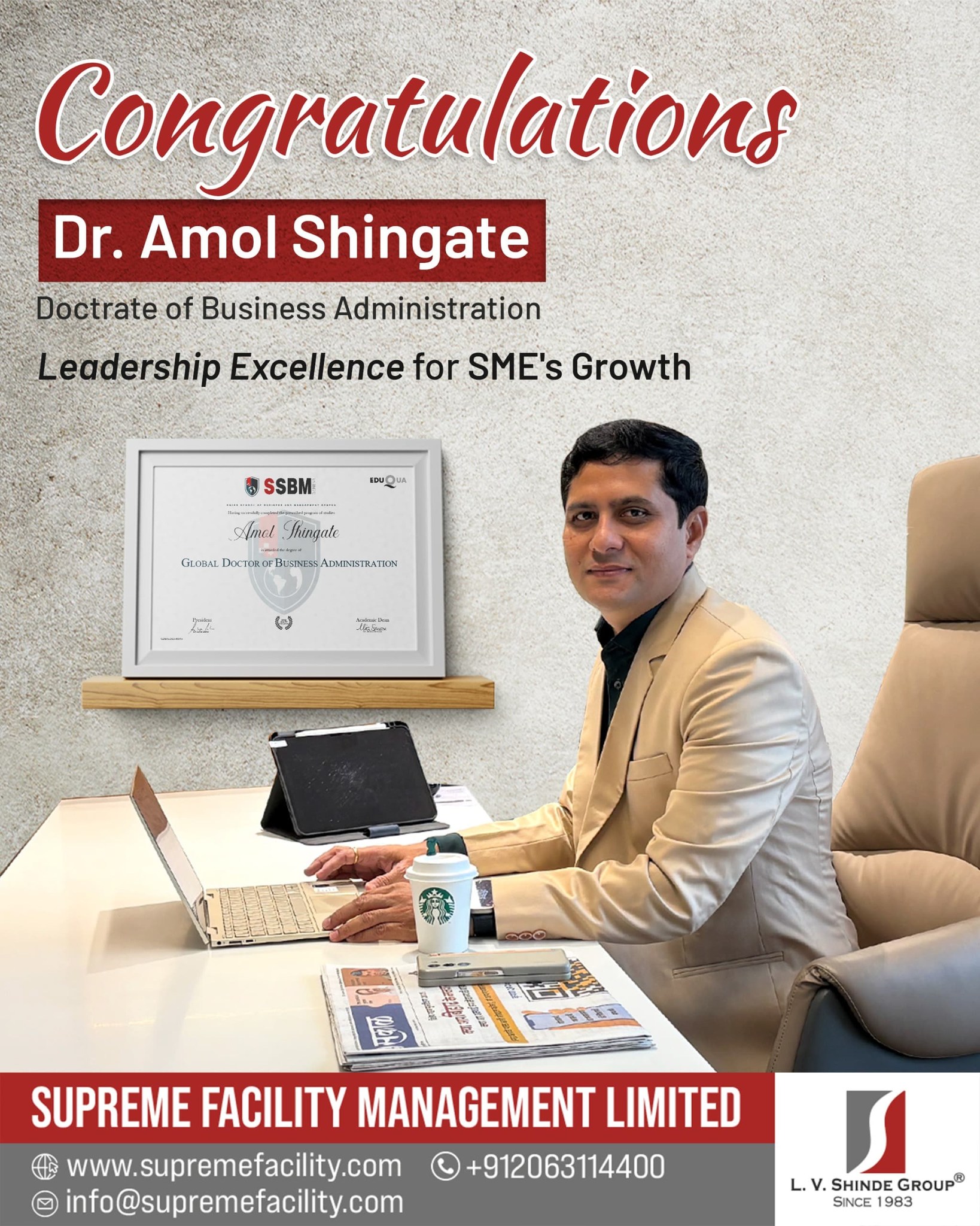Big News! Our CEO, Mr.... - Supreme Facility Management Ltd | Facebook
