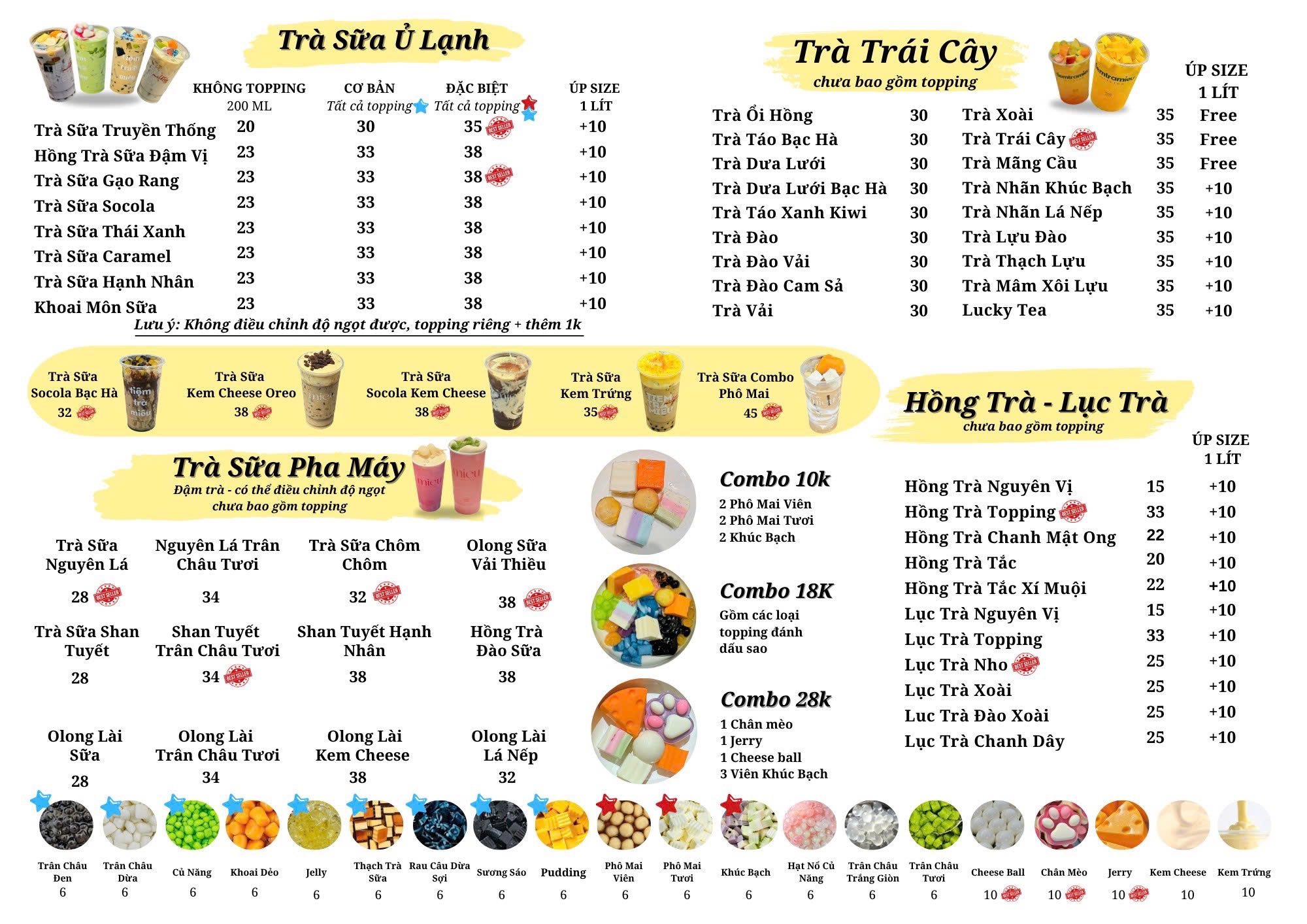CẬP NHẬT MENU MỚI ( 14/10)... - TIỆM TRÀ MIÊU Tea & Milktea | Facebook