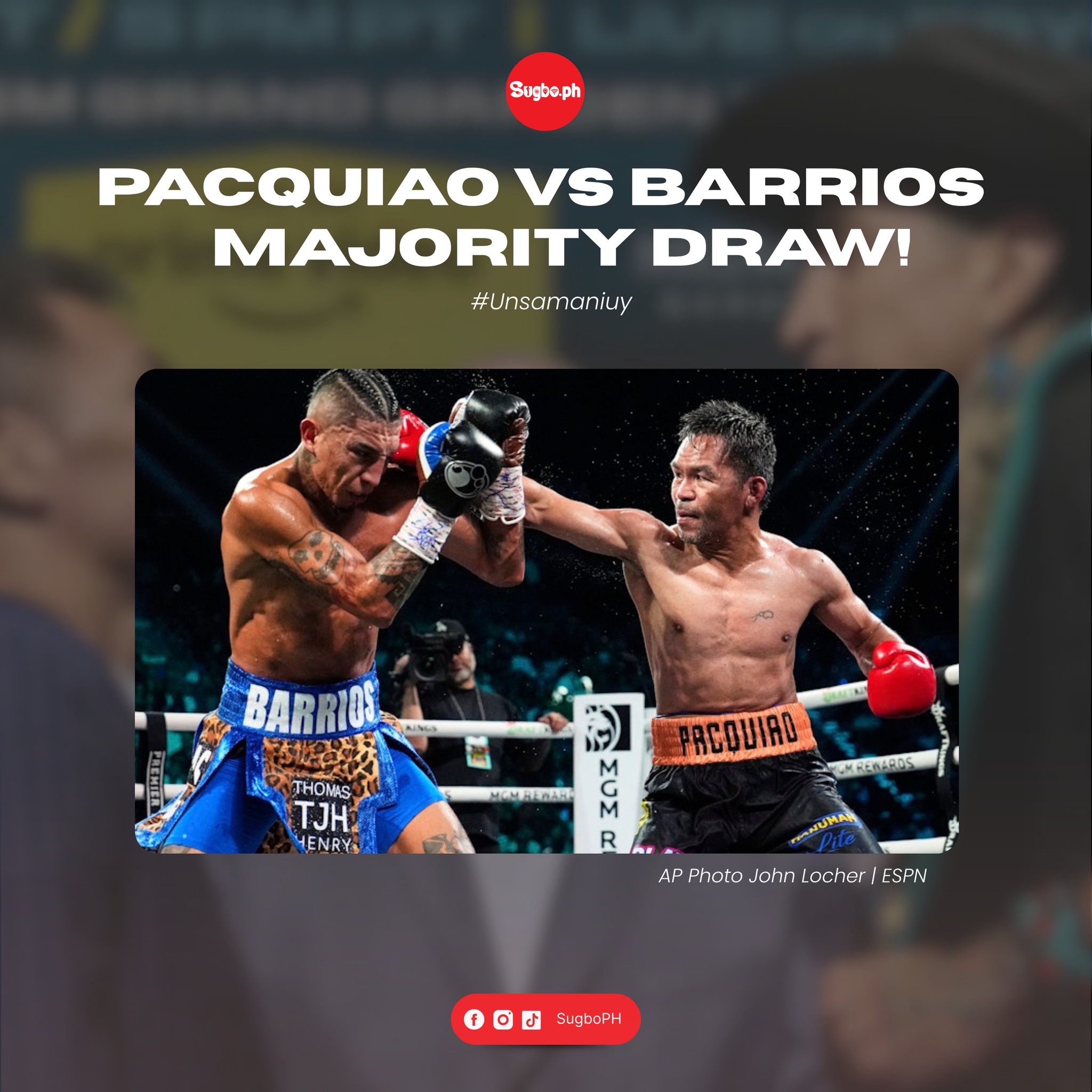 Sugbo.ph - ‼️MAJORITY DRAW ‼️ Manny Pacquiao RETURNS 🥊 at 46 years ...
