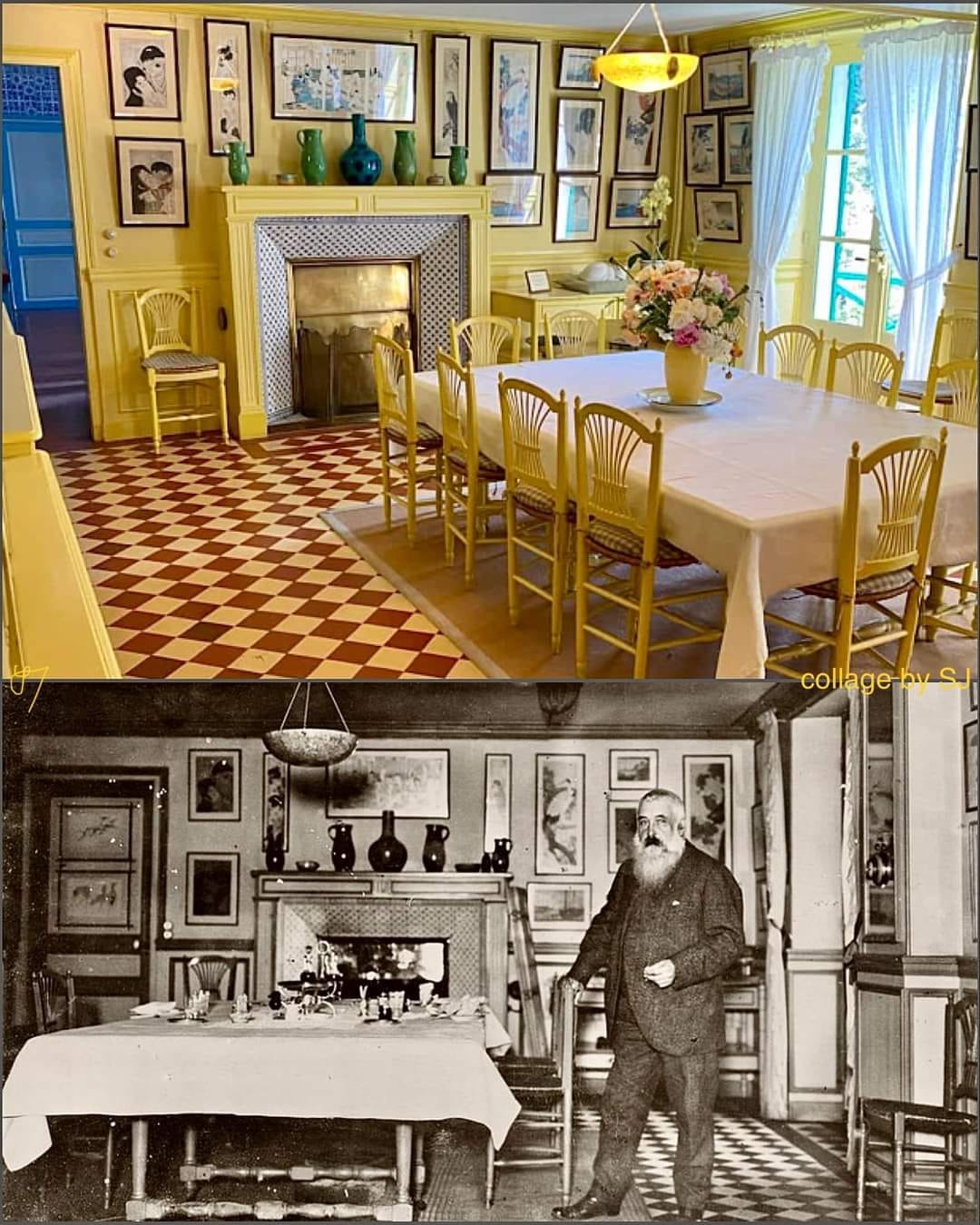 Interior of Claude Monet's house in Giverny. #art #monet #giverny