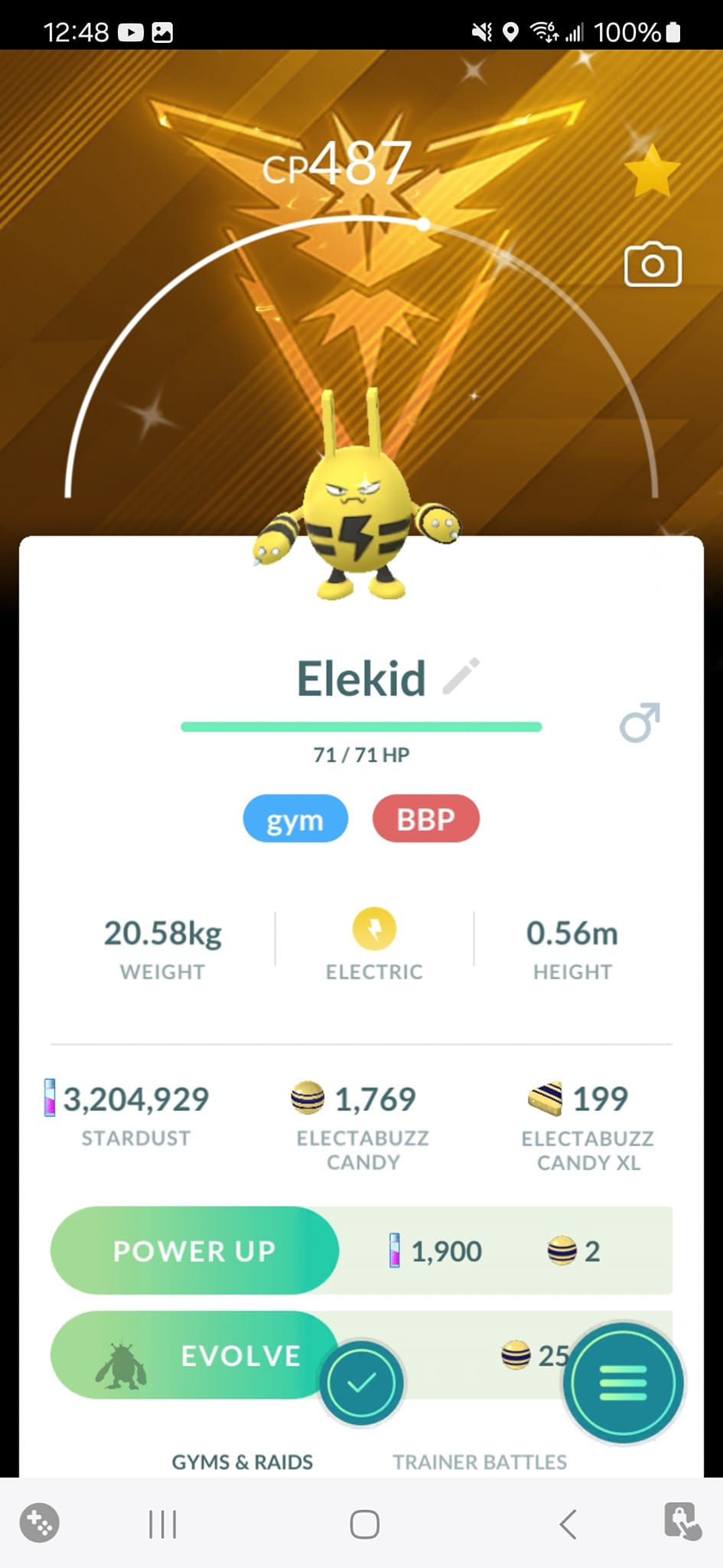 Pokémon PTC Go - Shiny Elekid- LVL1 Level 1 ✨Read Description