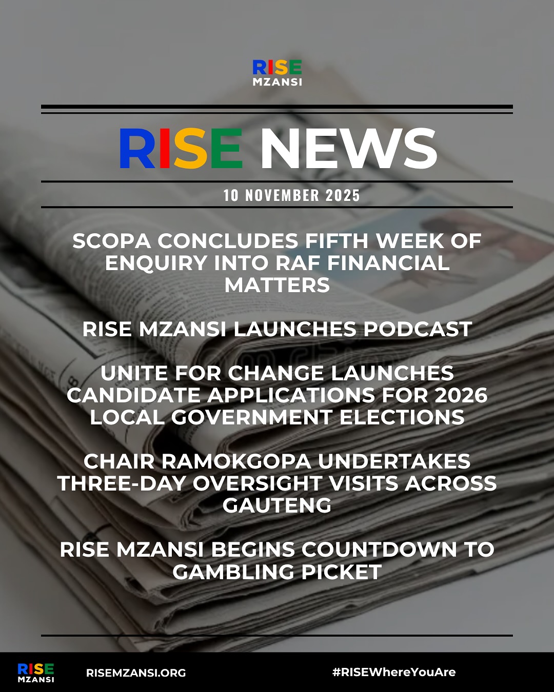 RISE Mzansi - 🗞️ This Week on RISE News: 🔍 SCOPA... | Facebook