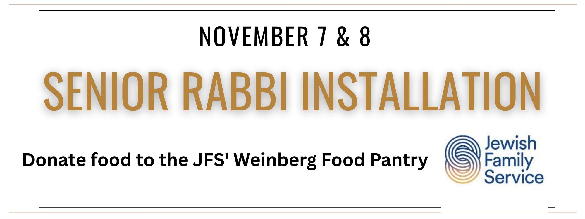 Temple - The countdown is on for our Senior Rabbi Installation weekend ...