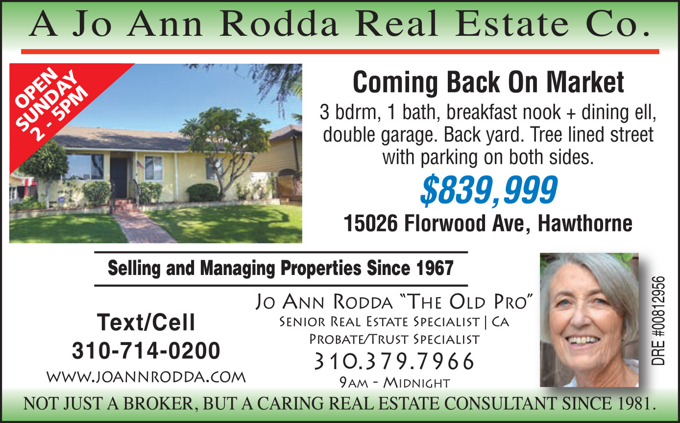 A Jo Ann Rodda Real Estate Co. | Manhattan Beach CA