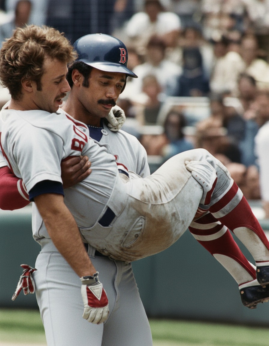 Old-Time - Jim Rice carrying Jerry Remy off the field after an injury ...
