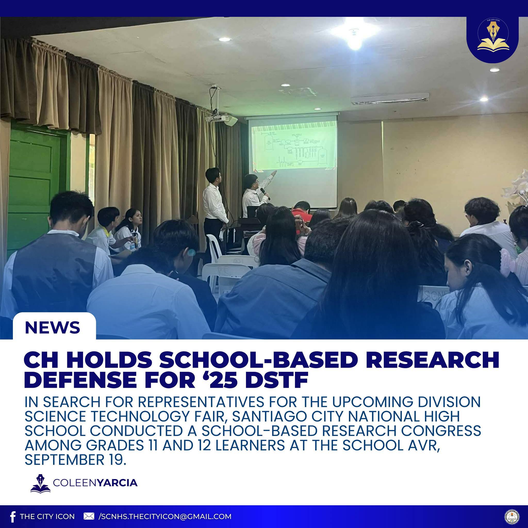 The City Icon - CH holds school-based research defense for... | Facebook