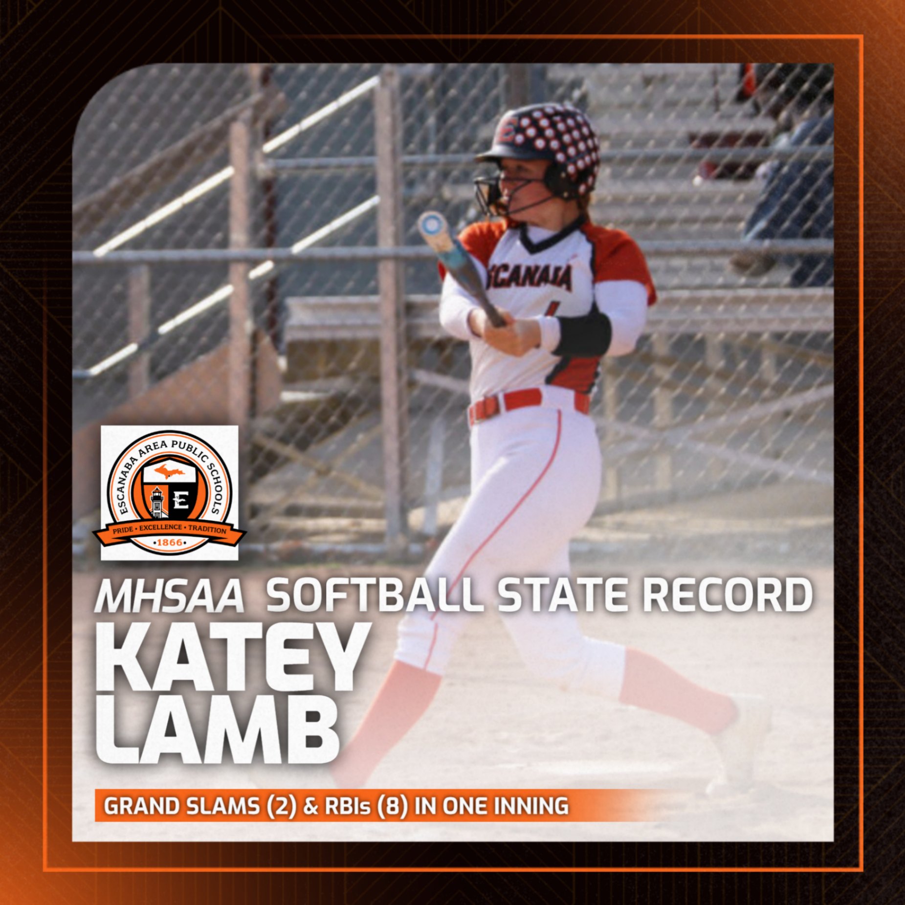 Escanaba - Katey Lamb has been recognized by the MHSAA for tying the ...
