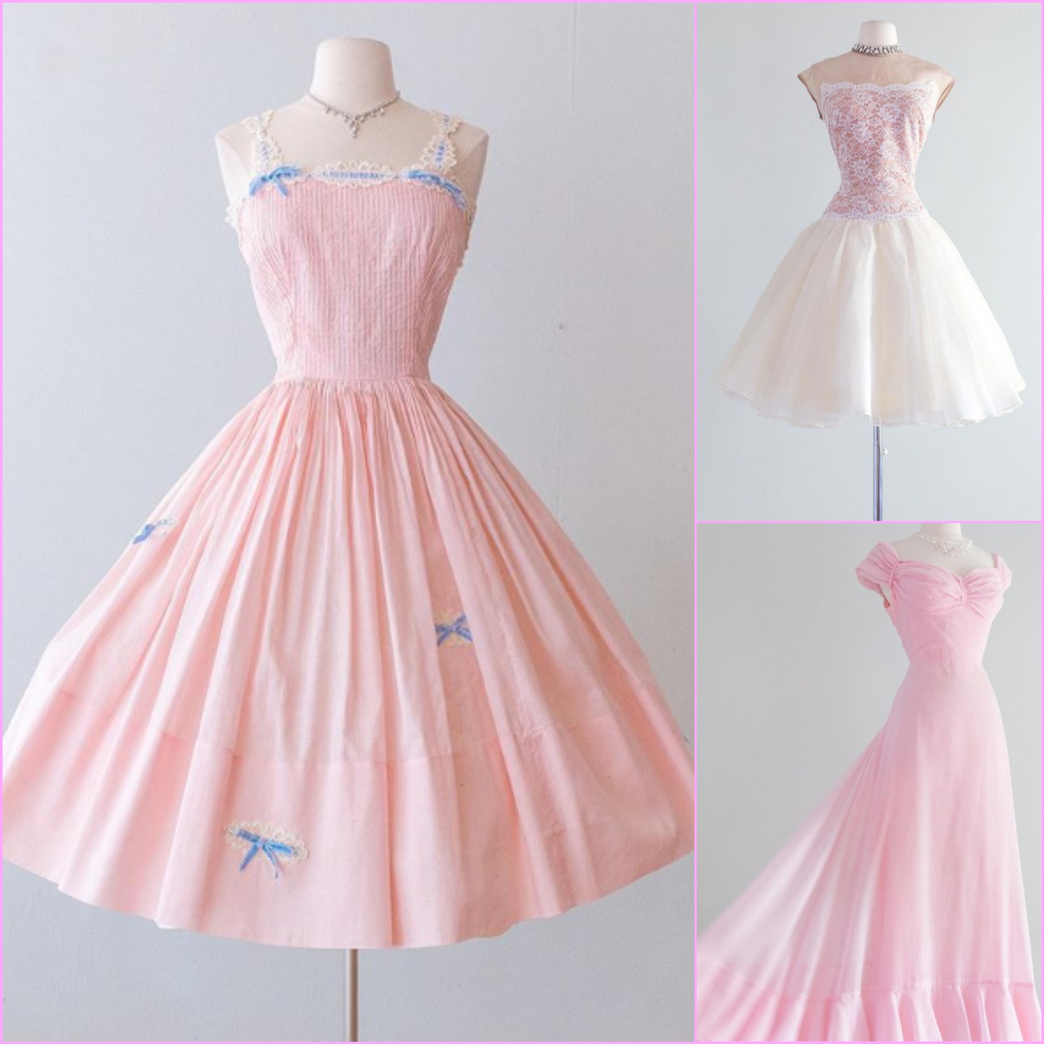 Vintage dresses from 1950s and 1970s
