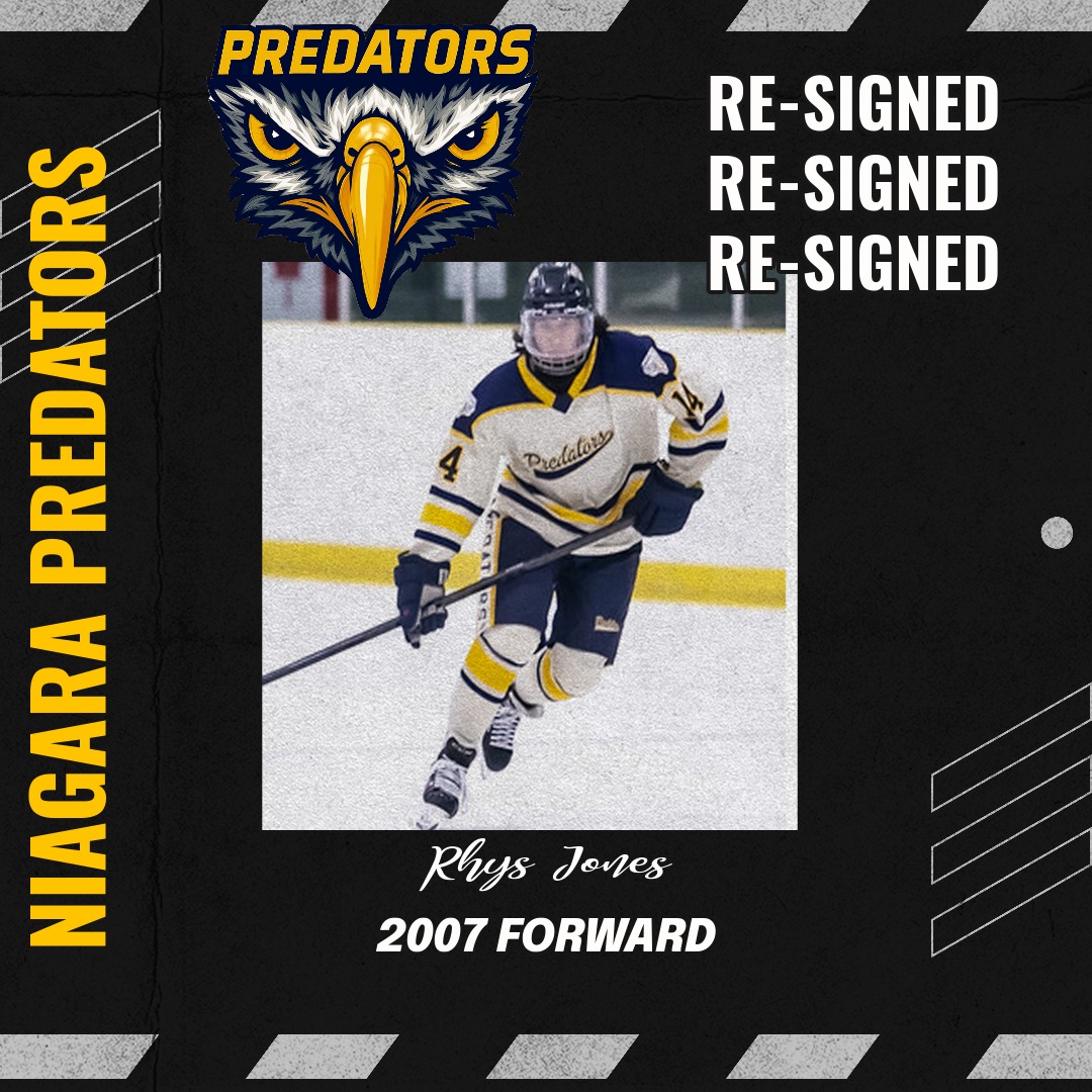 Niagara - The Niagara Predators are pleased to announce the re-signing ...