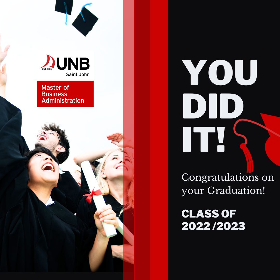 🎓👏... - University of New Brunswick Saint John MBA Program