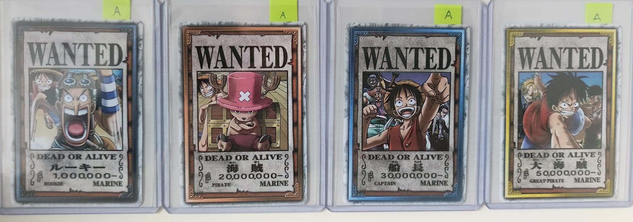 Are there rare cards in 2002 One Piece Japanese anime set?