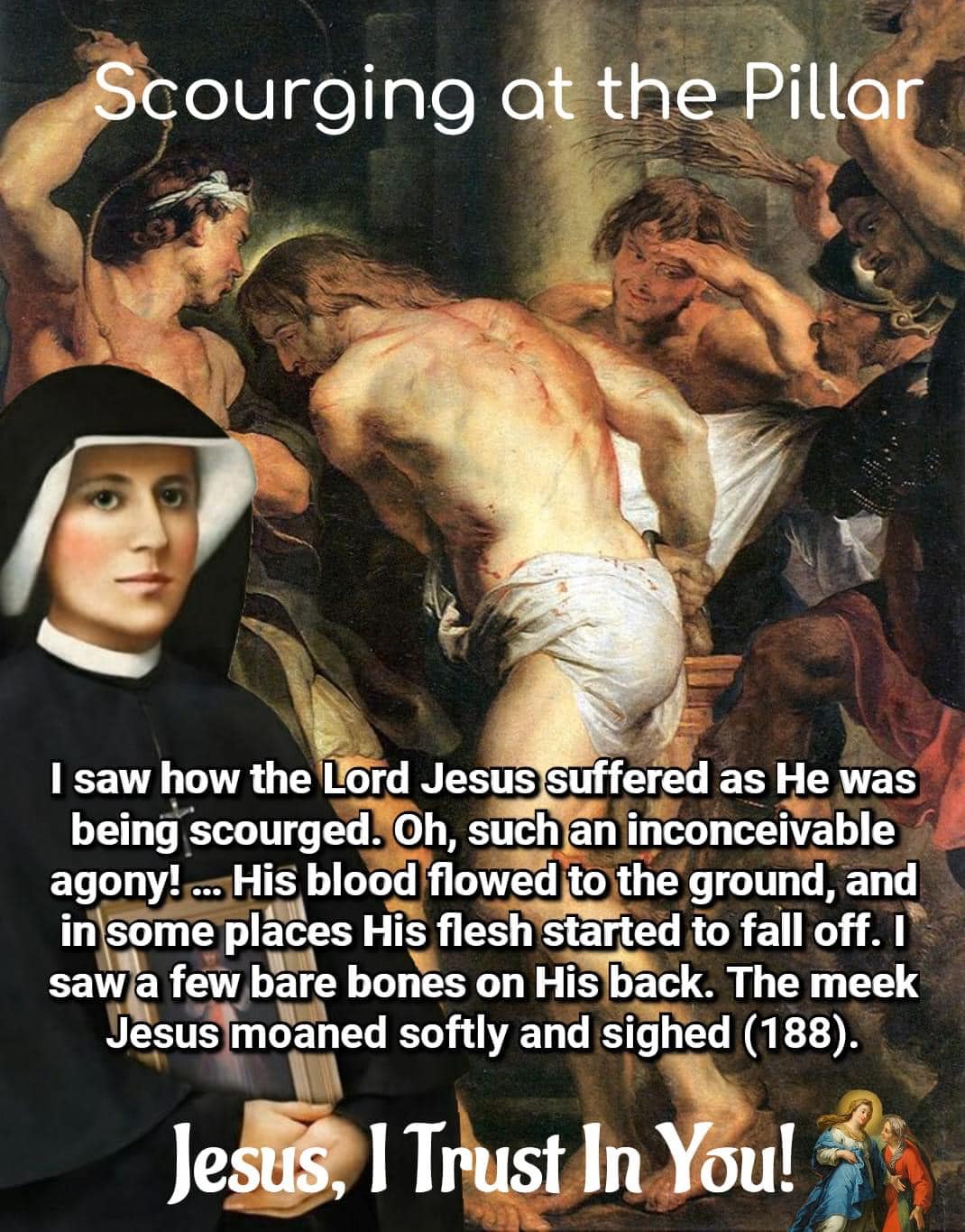 Scourging at the Pillar I saw... - Loving Jesus Divine Mercy | Facebook