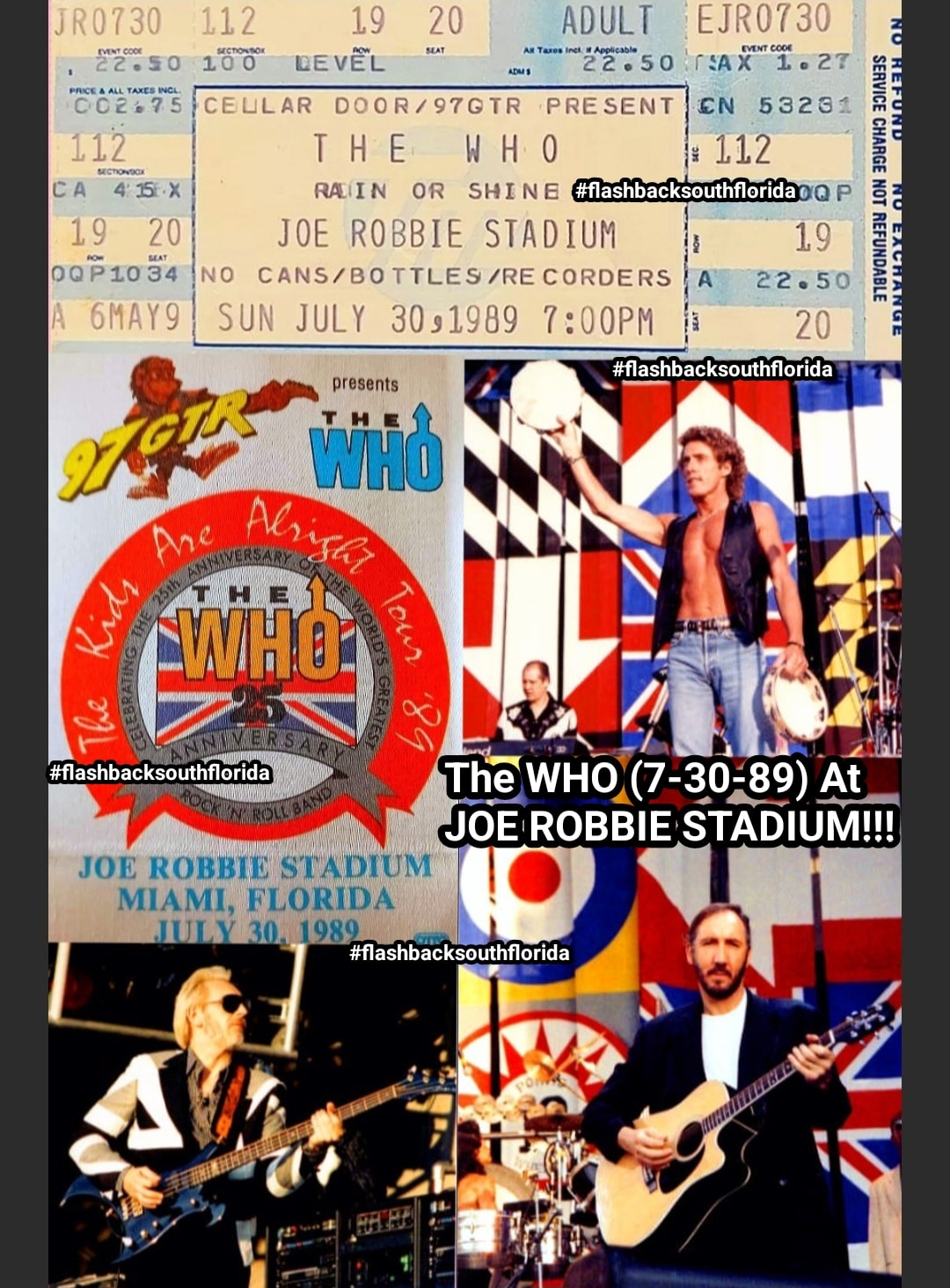 【1989】 The who THE KIDS ARE ALRIGHT TOUR 📸 On this day in 1989, The Who 'The Kids Are Alright' 25th