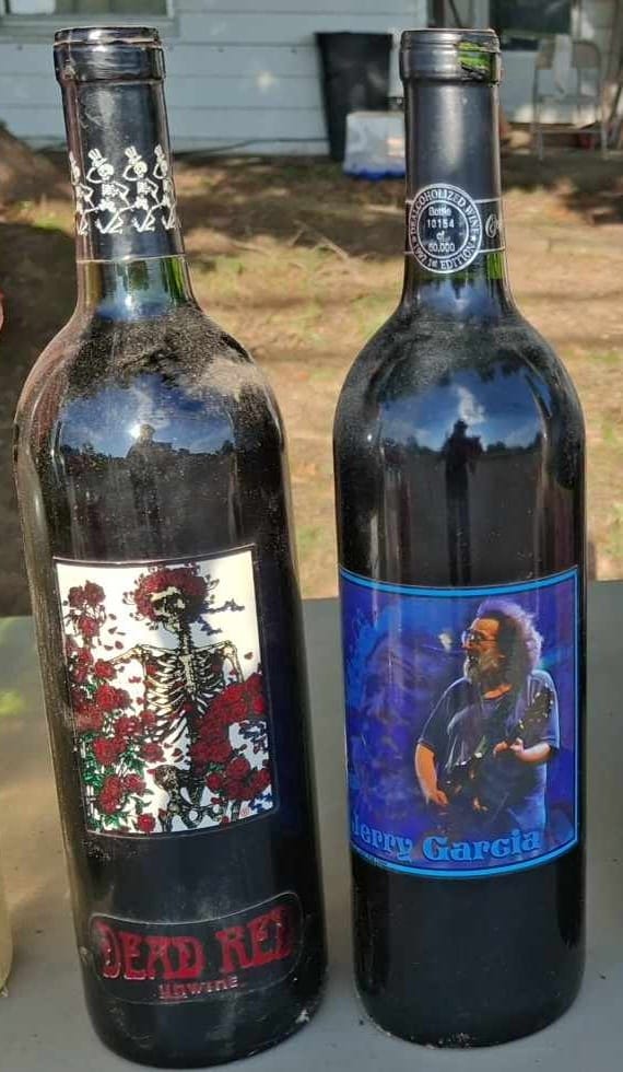 Signed wine bottles from 1996