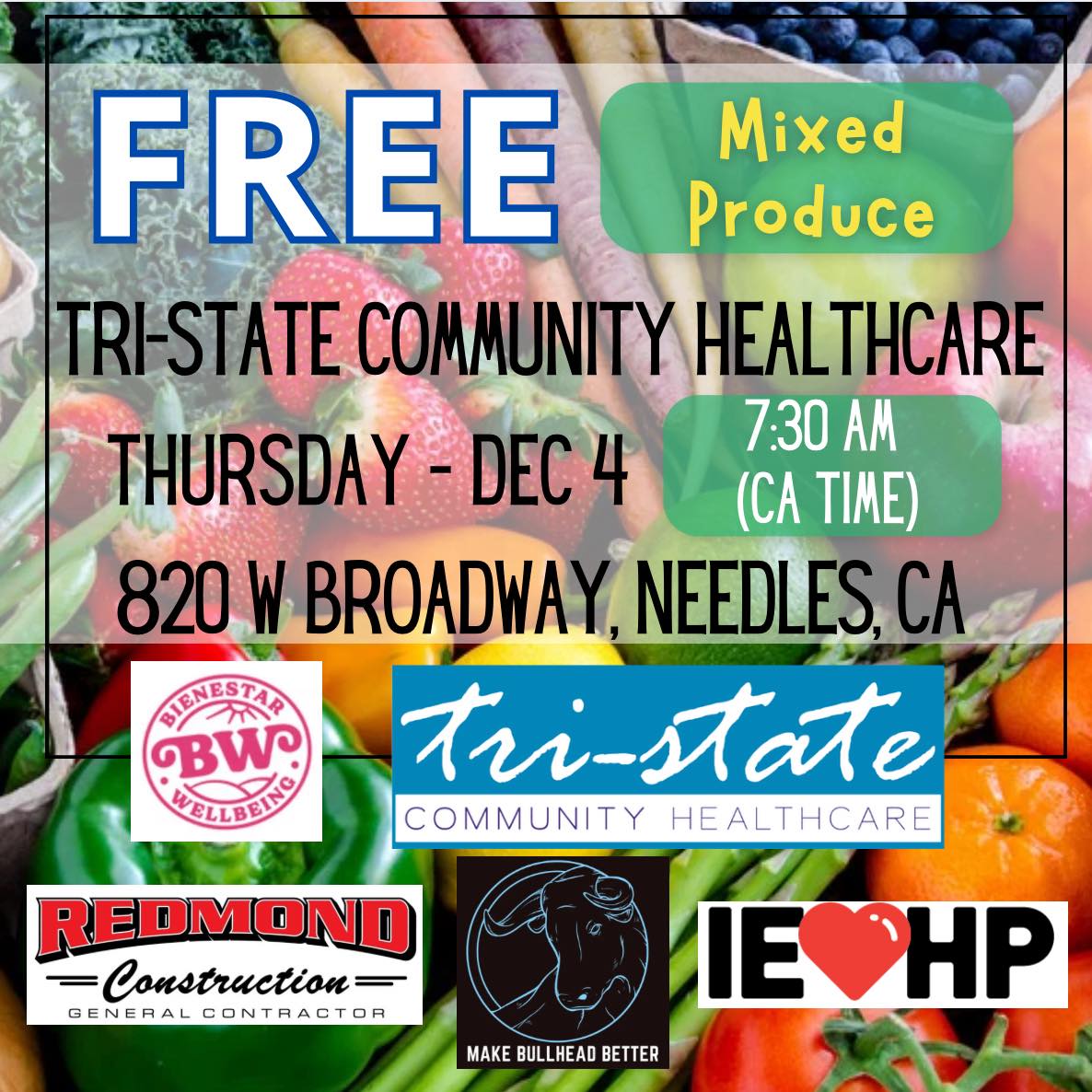 FREE Tri-State Community Healthcare Food Distribution