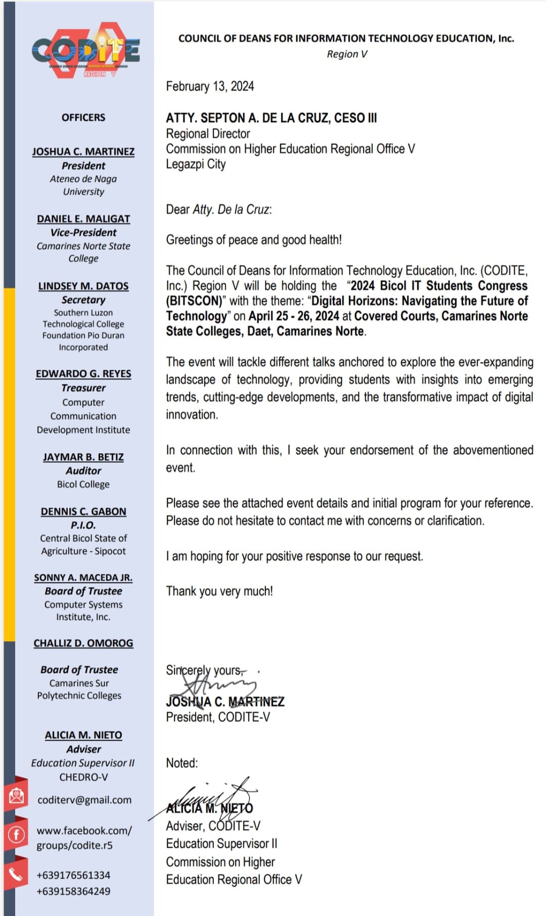 BITSCON 2024 CHED memo # 25, s. 2024 The Council of Deans for ...