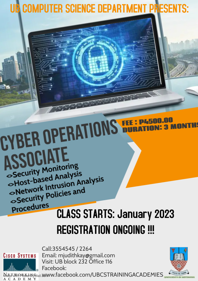 UB -Computer Science Department, Professional Training Academies | Gaborone