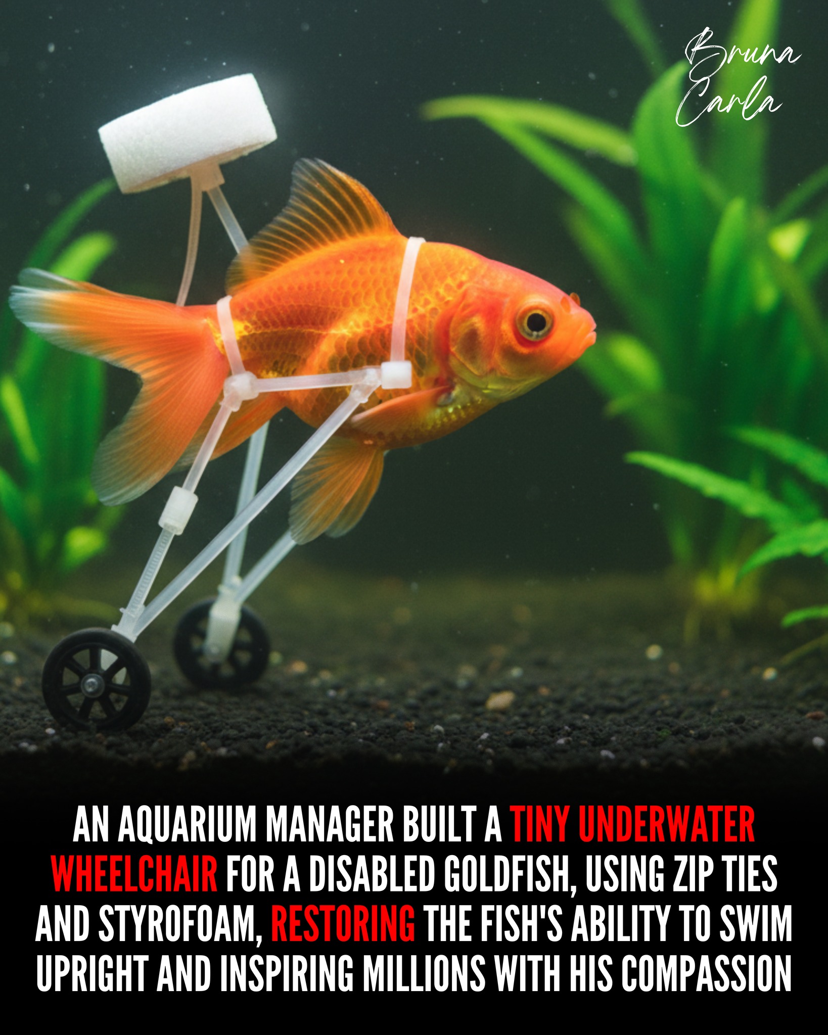Bruna - 🐟 A Goldfish Gets a Second Chance at Life At an aquarium, a ...