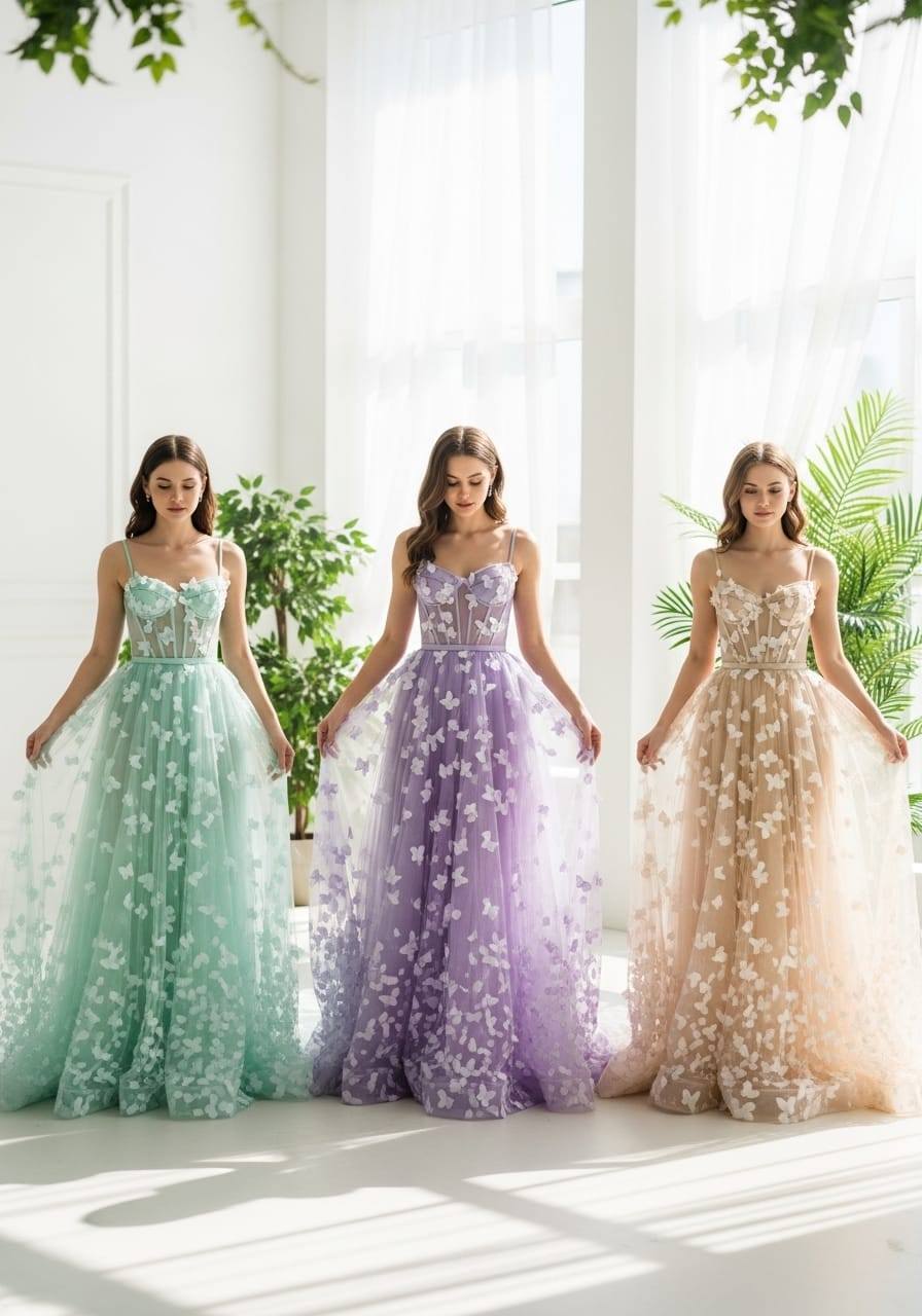 pastel colors dress for ladies Which color feels most magical? dress wedding boho sleeve long