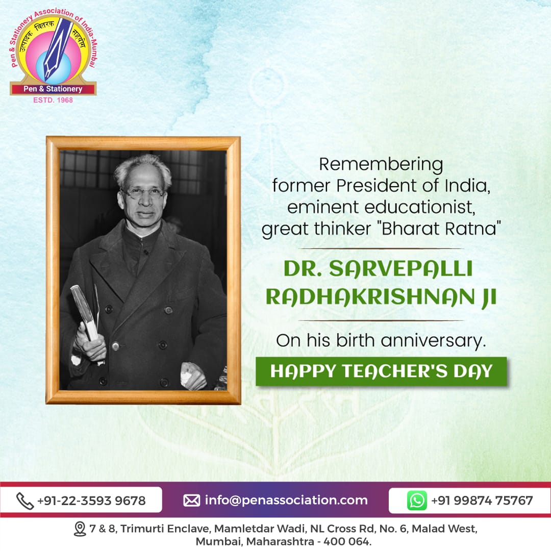 Pen & Stationery Association of India - Remembering Dr. Sarvepalli ...