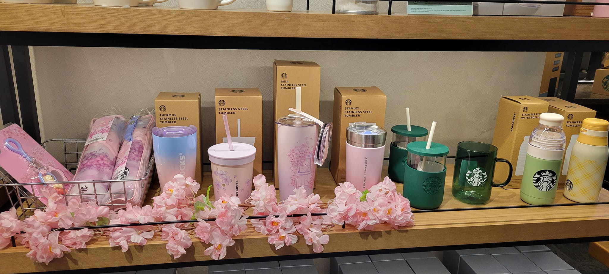 Starbucks Korea cherry blossom cups and tea infusers
